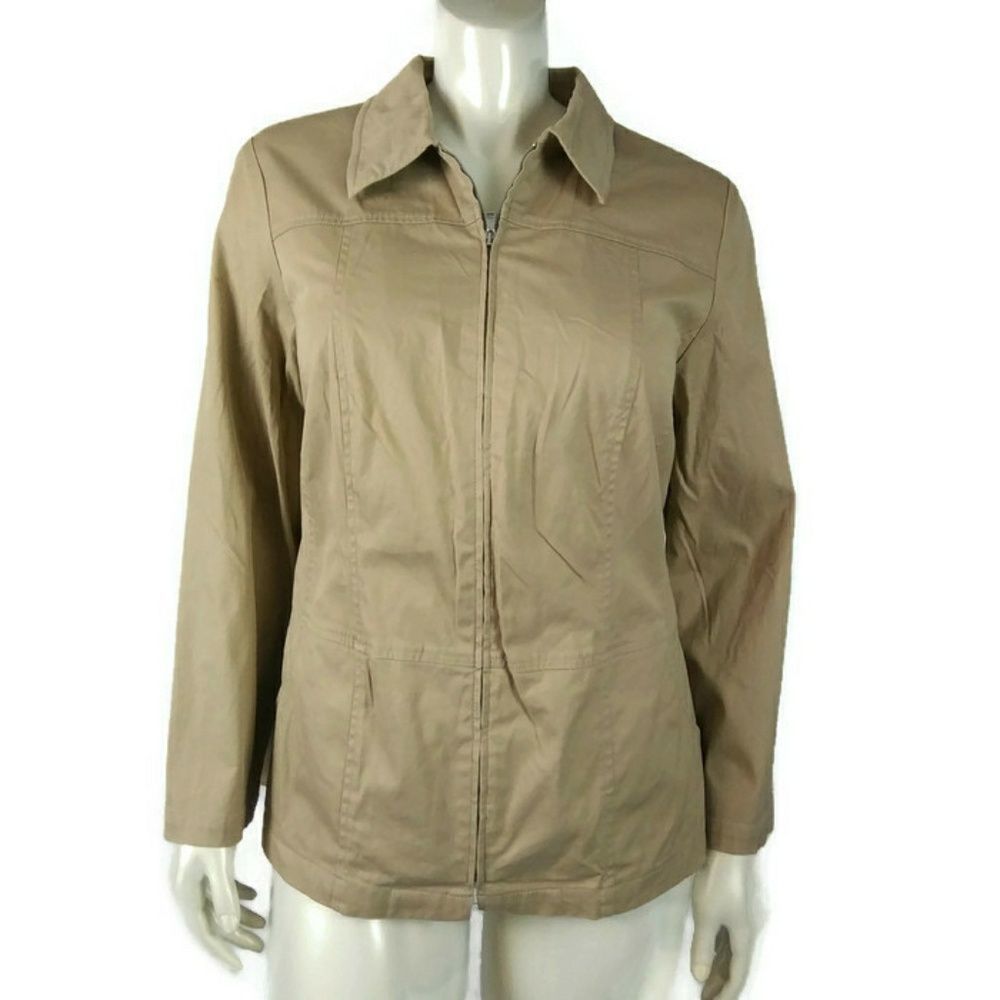 💵‎ Womens LANE BRYANT 14/16 Brown Zip Up Jacket